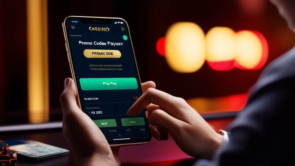 Einzahlungsfenster mit hervorgehobenem Promo-Code-Feld im Casino